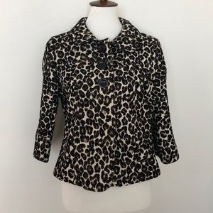Animal print suit jacket
